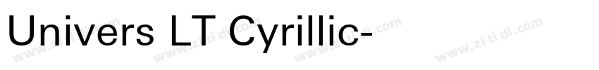 Univers LT Cyrillic字体转换 Univers LT Cyrillic字体转换